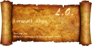 Lengyel Olga névjegykártya